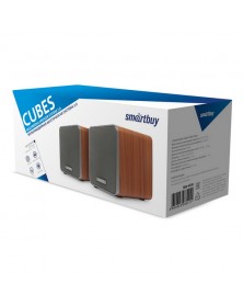 Колонки Smart Buy (SBA 4700)                2.0 (2*   3W)  Cubes Дерево, Br..