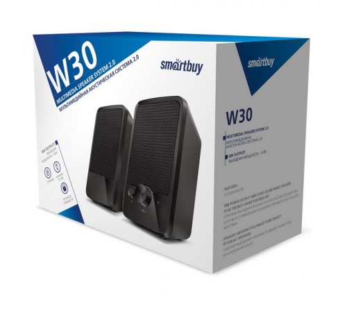 Колонки Smart Buy (SBA 4850)                2.0 (2*   3W)  W30 Пластик, Black питание 5V или от USB