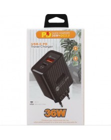 Сетевое Зарядное Устройство 220V- 1*Type-C выход + 1*USB  TZ 63  AR 510 1.9..