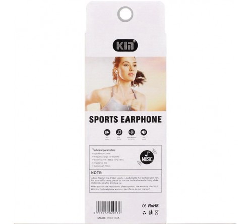 Гарнитура KYIN K 103                        (EarPods     )             (10) White  HiFi ДУ