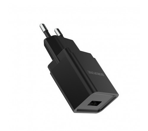 Сетевое Зарядное Устройство 220V- 1*USB выход   Borofone BA 19A  1.0A Black