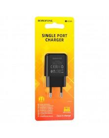 Сетевое Зарядное Устройство 220V- 1*USB выход   Borofone BA 64A  2.1A Black..