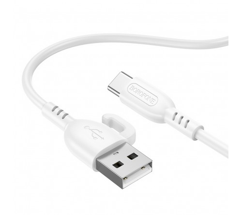 Кабель  USB - Type C Borofone BX 91 1.0 m,3.0A White,коробочка Пластик