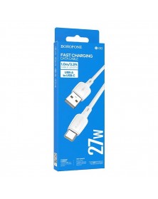 Кабель  USB - Type C Borofone BX 93 1.0 m,3.0A White, коробочка Пластик PD27W