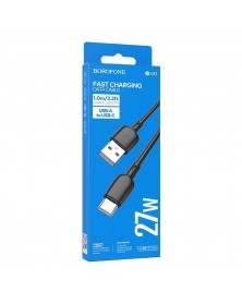 Кабель  USB - Type C Borofone BX 93 1.0 m,3.0A Black, коробочка Пластик PD27W