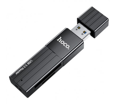USB-картридер  HOCO (HB 20)  SD/MicroSD Black USB 3.0