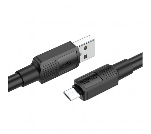 Кабель  USB - MicroUSB Hoco X 84 1.0 m,2.4A, Black,коробочка Пластик