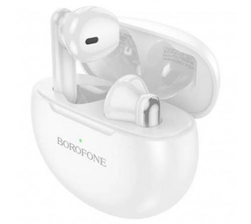 Гарнитура Borofone BW 28 TWS        (AirPods 2Gen)         (    ) White   HiFi ДУ Bluetooth v5.3,Беспроводная