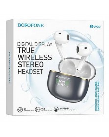 Гарнитура Borofone BW 30 TWS        (Внутриканальная)  (    ) Grey   HiFi ДУ Bluetooth v5.3,Беспроводная