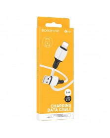 Кабель  USB - Lighting iPhone Borofone BX 84 1.0 m,2.4A White,коробочка Пла..