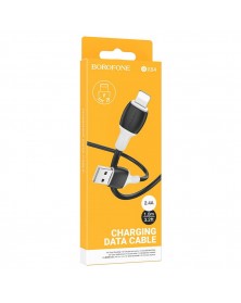 Кабель  USB - Lighting iPhone Borofone BX 84 1.0 m,2.4A Black,коробочка Пла..