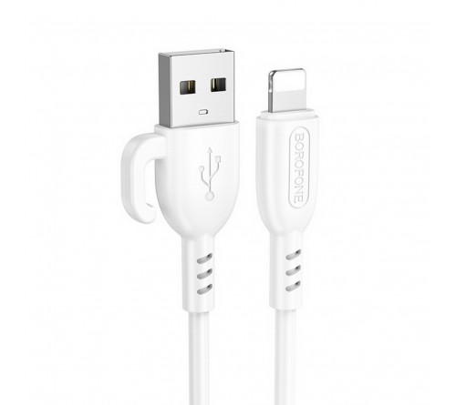 Кабель  USB - Lighting iPhone Borofone BX 91 1.0 m,2.4A White,коробочка