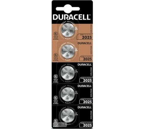 Батарейка DURACELL    CR2025 BL 5 Lithium 3V   ( 20/200)