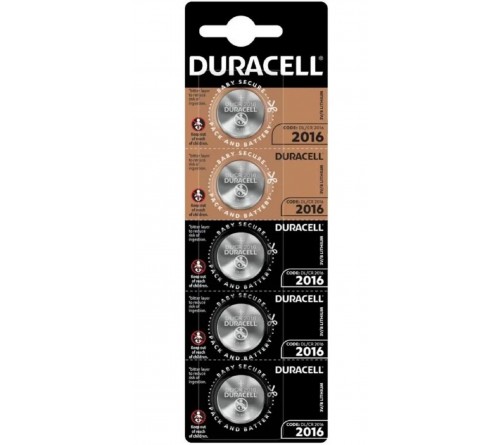 Батарейка DURACELL    CR2016 BL 5 Lithium 3V   ( 20/200)