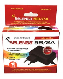 Адаптер/блок питания  Selenga   5V/2A  (5.5 - 2.5 мм) (1/50)  Для TV  прист..