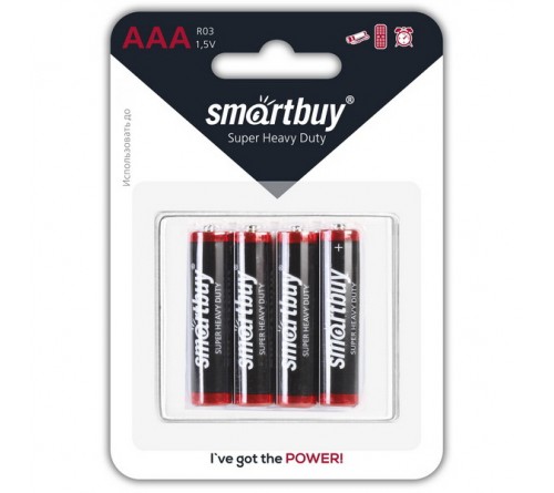 Батарейка SMARTBUY     R03  (4BL)(48)(960)