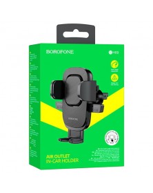Автодержатель Borofone BH 69 Arto Air для смартфона, на воздуховод, пластик, двойной зажим Black
