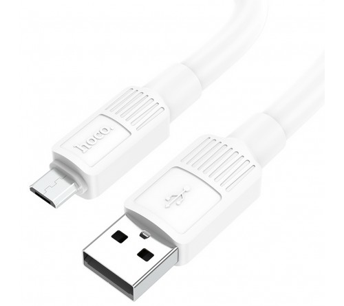 Кабель  USB - MicroUSB Hoco X 84 1.0 m,2.4A, White, коробочка Пластик