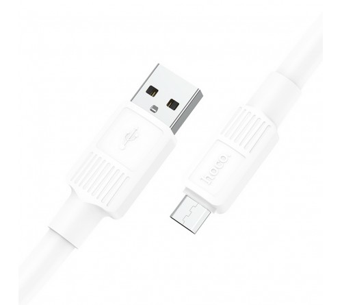 Кабель  USB - MicroUSB Hoco X 84 1.0 m,2.4A, White, коробочка Пластик
