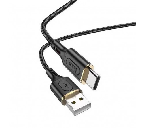Кабель  USB - Type C Hoco X 95 1.0 m,3.0A, Black, коробочка Ткань