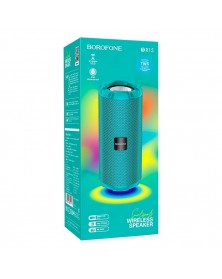 Миниспикер Borofone  BR 15  Bluetooth FM,MP3 USB,microSD,AUX Бирюза      12..
