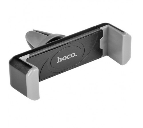 Автодержатель HOCO CPH 01 для смартфона, на воздуховод, пластик, зажим, Black-Grey