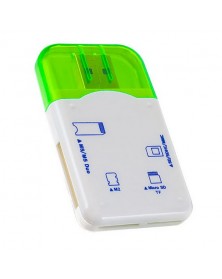 USB-картридер  Perfeo (PF-VI-R010 Green) SDHC,SDXC,MicroSD,MS,M2 Green (PF_..