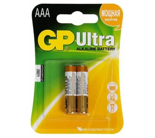 Батарейка GP ULTRA       LR03  Alkaline 1,5 V     (  2BL)(20)(160)
