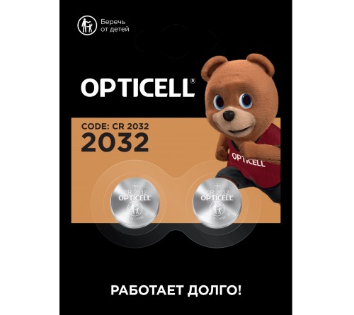 Батарейка OPTICELL     CR2032  ( 2BL) Lithium 3 V (  20) 