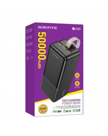 Внешний Аккумулятор Power Bank Borofone BJ  33 D                         50000 mAh 2*USB 3.0A Black  Type-C PD30W