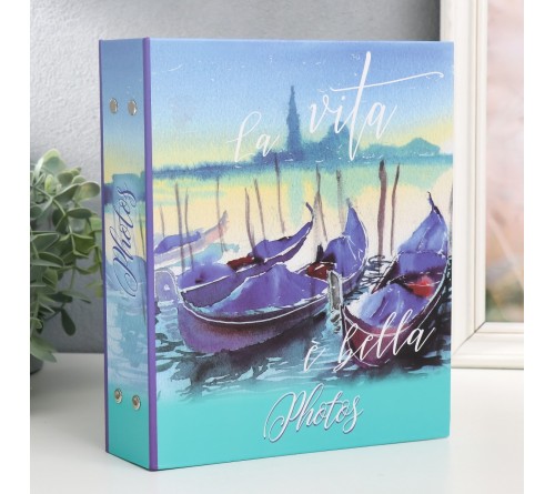 Ф/Альбом  PL-001-3   200 фото  10*15  с кармашками, Watercolor travel, Венеция    (24) 