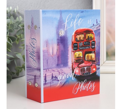 Ф/Альбом  PL-001-1   100 фото  10*15  с кармашками, Watercolor travel, Лондон    (24) 