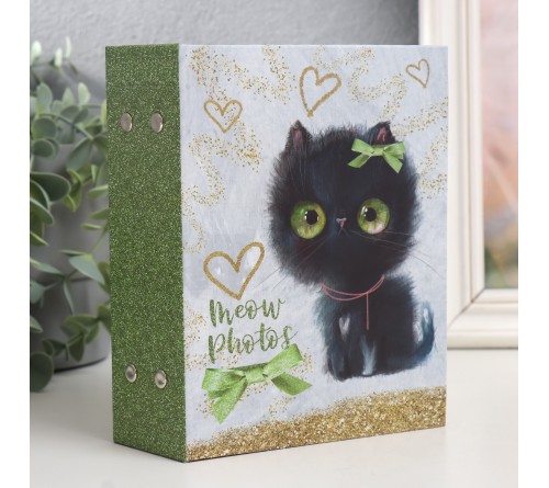 Ф/Альбом  PL-002-2   100 фото  10*15  с кармашками, Sweet kittens, Черный котёнок    (24) 