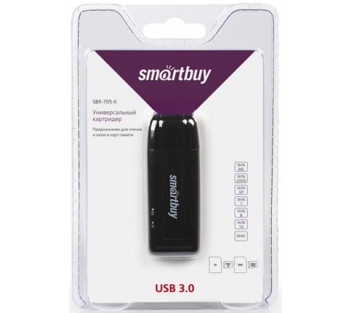 USB-картридер  SmartBuy  (SBR  -705-K) Black  USB 3.0
