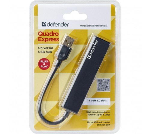 USB-концентратор DEFENDER QUADRO EXPRESS USB 3.0 4 порта