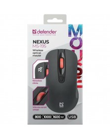 Мышь DEFENDER    195 Nexus        (Nano,1600dpi,Optical) Black Беспроводная..