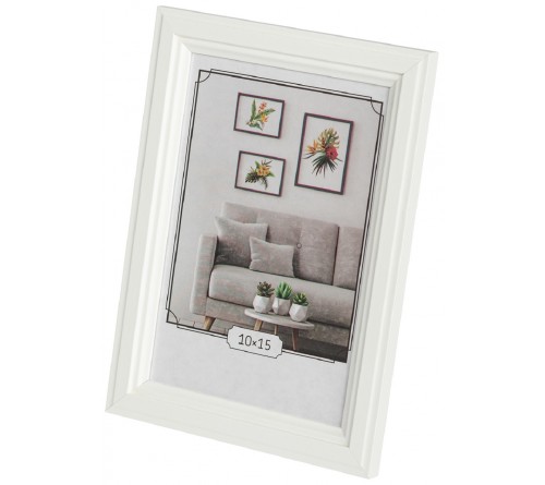 ФотоРамка IA  МДФ  10*15  C22  Белый, вставка  ПЭТ              (12)