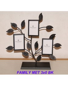 Ф/Рамка POLDOM  Дерево на 3 фото GALERIA-FAMILY MET-3x0 - Черная, металличе..