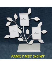 Ф/Рамка POLDOM  Дерево на 3 фото GALERIA-FAMILY MET-3x0 - Белая, металличес..