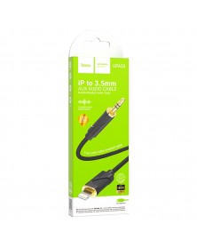 Кабель  AUX 3.5 Jack вилка - 8-pin вилка 1.0 m, Hoco UPA  30 Black, коробоч..