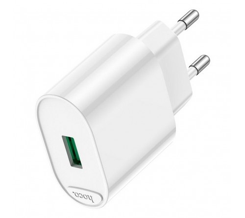 Сетевое Зарядное Устройство 220V- 1*USB выход   Hoco C109A  2.1A White QC3.0 Fast Charge