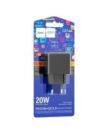 Сетевое Зарядное Устройство 220V- 1*Type-C выход + 1*USB  Hoco CS14A  3.0A ..