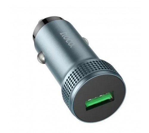 Автомобильное Зарядное Устройство 12V- USB 1*USB выход   Hoco Z 49A 3.0A,Grey QC 3.0 Fast Charger