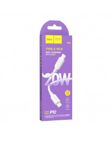 Кабель  Type C - 8-pin Hoco X  96 1.0 m,3.0A, White, коробочка Пластик PD 20W 