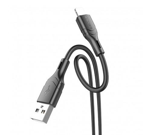 Кабель  USB - 8-pin Borofone BX 99 1.0 m,2.4A Black,коробочка Пластик