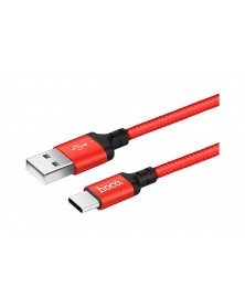 Кабель  USB - Lighting iPhone Hoco X 14 2.0 m,2.0A, Red,коробочка Силикон 2 Метра