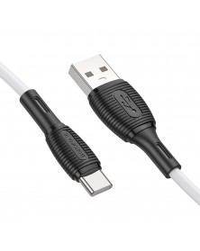Кабель  USB - Type C Borofone BX 86 1.0 m,3.0A White,коробочка Силикон