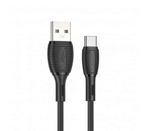 Кабель  USB - Type C Borofone BX 86 1.0 m,3.0A Black,коробочка Силикон