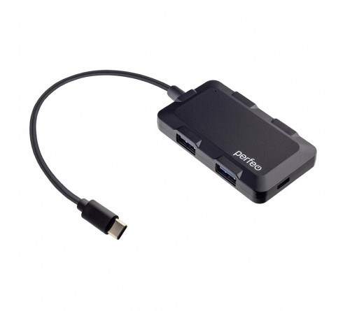 Type-C USB-концентратор Perfeo (PF-H046 Black) 4 порта (PF_D0802)