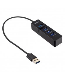 USB-концентратор Perfeo (PF-H041 Black) 1 порт USB 3.0 + 3 порта   USB 2.0 (PF_D0791)